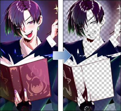 色成分を透明度に変換